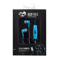 Tinc Glofones Neon LED Earphones , Blue Blue